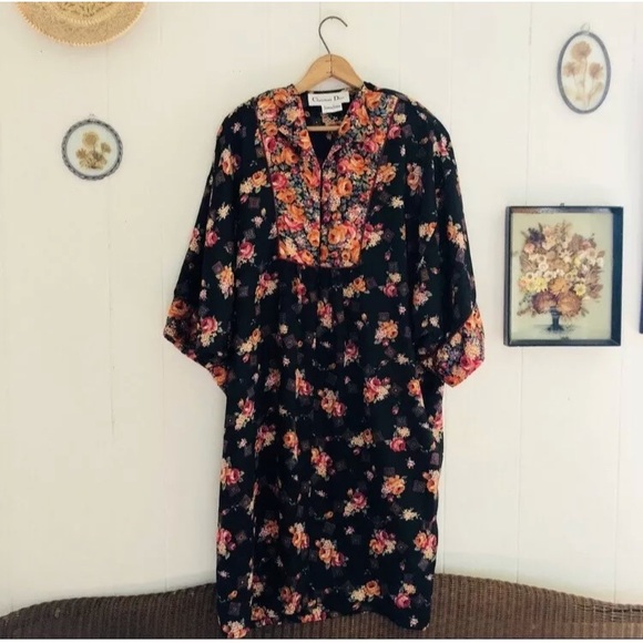 Dior Dresses & Skirts - Vintage Christian Dior Floral Dress